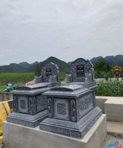 Mộ tam sơn đá xanh đen